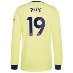 Camisola Arsenal Nicolas Pepe 19 Equipamento Segundo 2021-2022 Manga Comprida
